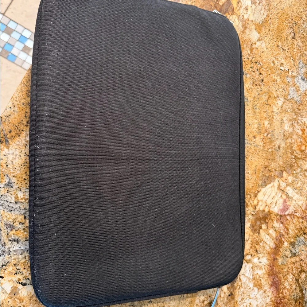 Black Laptop Sleeve with Minimal Silver Accents